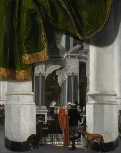 Innenraum der Nieuwe Kerk in Delft mit dem Grab von Wilhelm dem Schweiger, 1653 von Emanuel de Witte